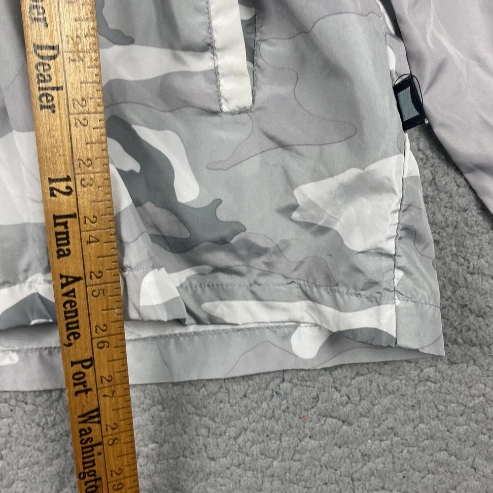 Beautiful Giant Men's Camo Windbreaker Small Zip Up Gray White Loose Polyester‎